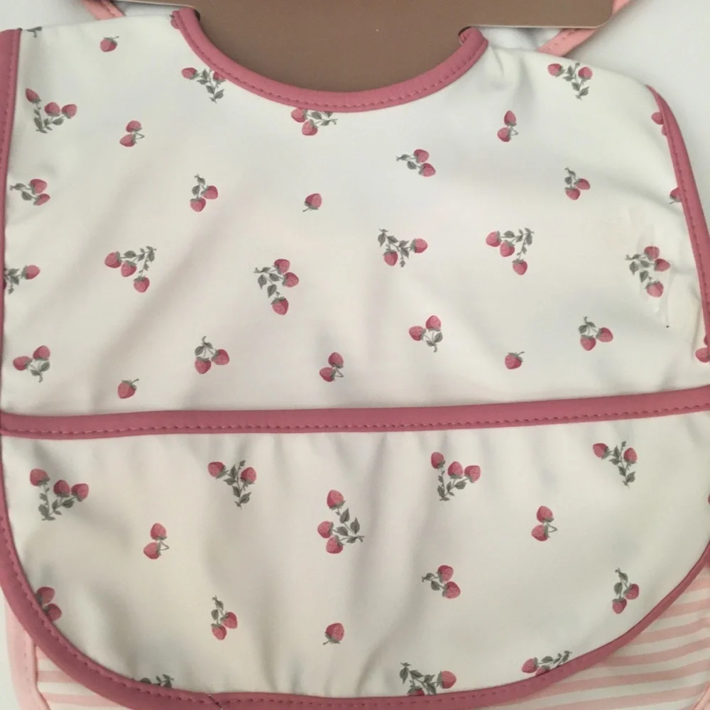 NEW Baby Peva Bibs 3 pk Bibs with Crumb Catcher Pockets Floral Theme | Chick Pea